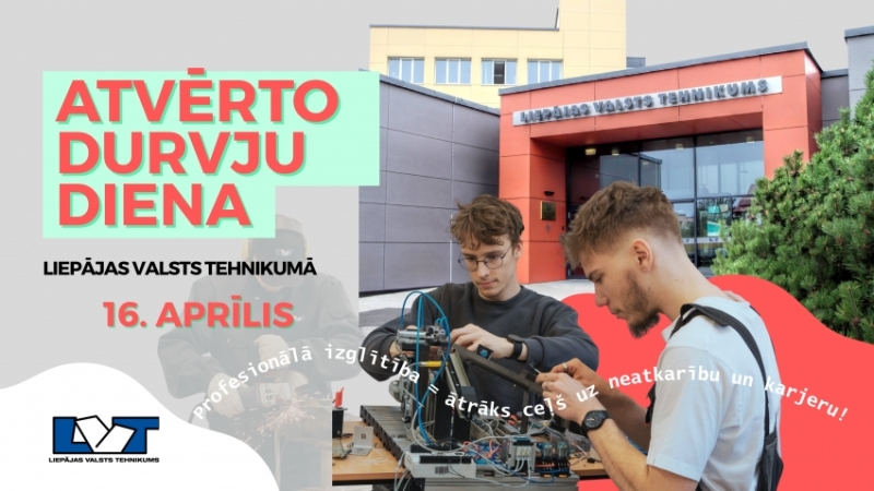 Atvērto durvju diena - 16. aprīlī!