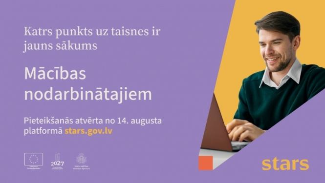 Iespēja pieteikties mācībām ar ES līdzfinansējumu!