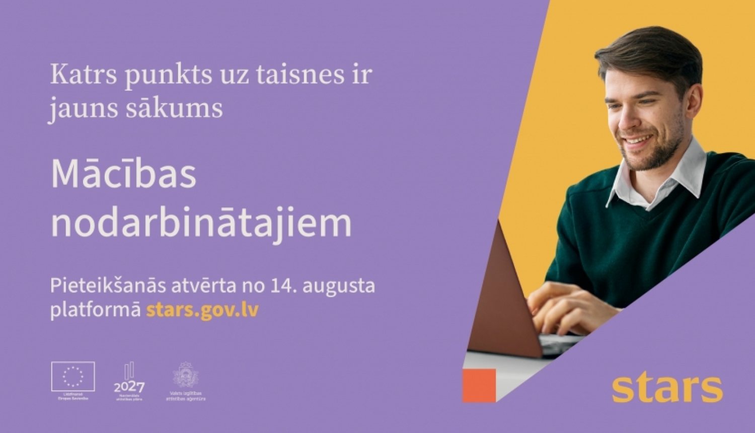 Iespēja pieteikties mācībām ar ES līdzfinansējumu!