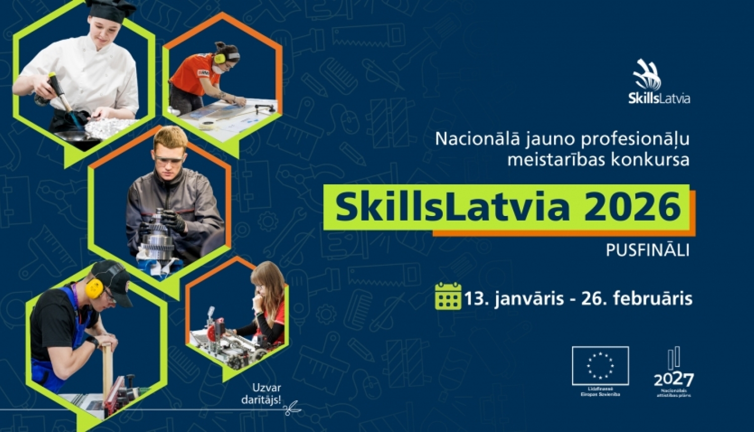 Vairāk nekā 250 Latvijas jaunie profesionāļi demonstrēs savu prasmju izcilību SkillsLatvia 2026 pusfinālos
